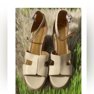 White wedges size 9M.